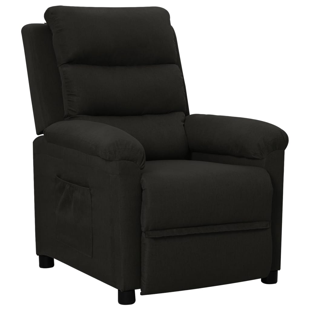 Vidaxl fauteuil verstelbaar stof zwart