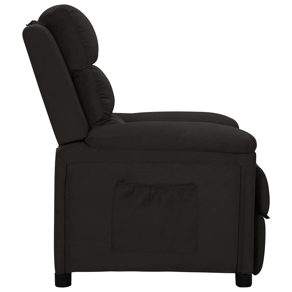 Vidaxl fauteuil verstelbaar stof zwart