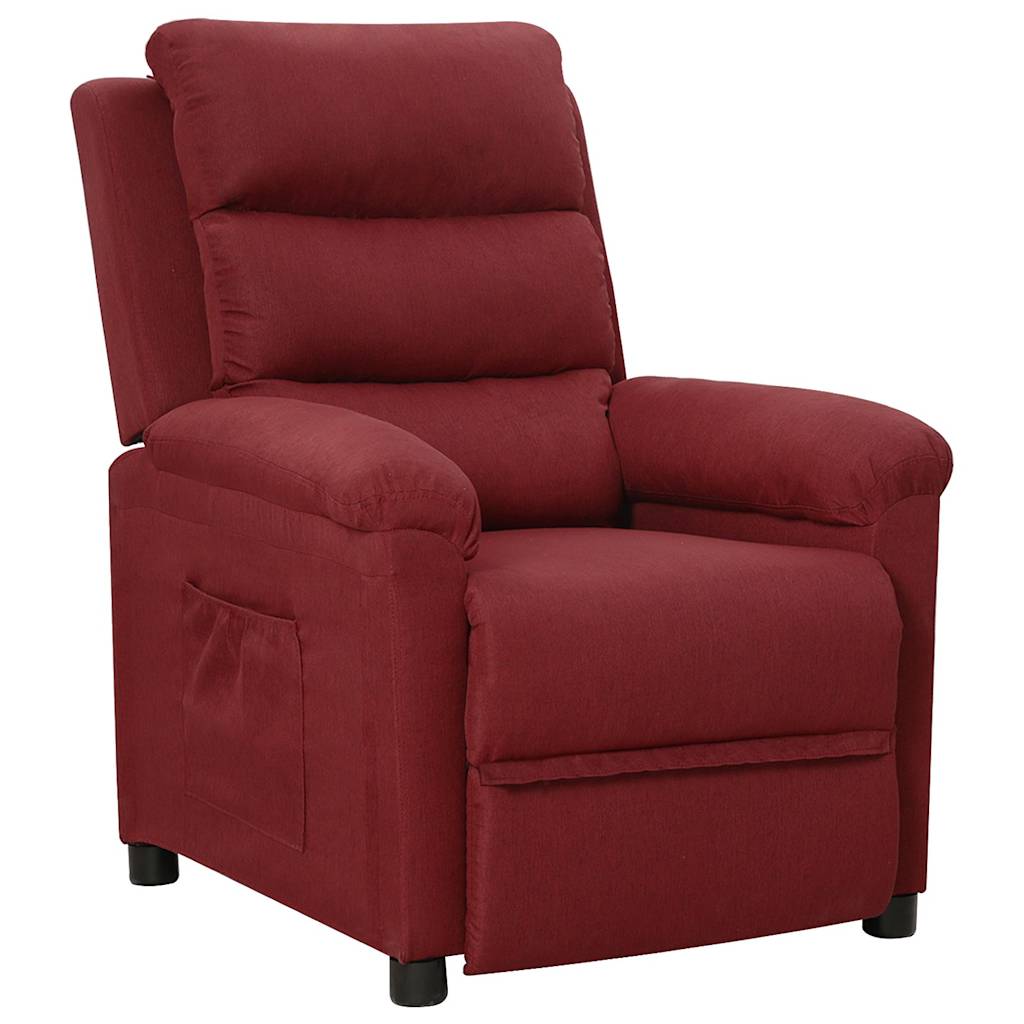 Vidaxl fauteuil verstelbaar stof wijnrood