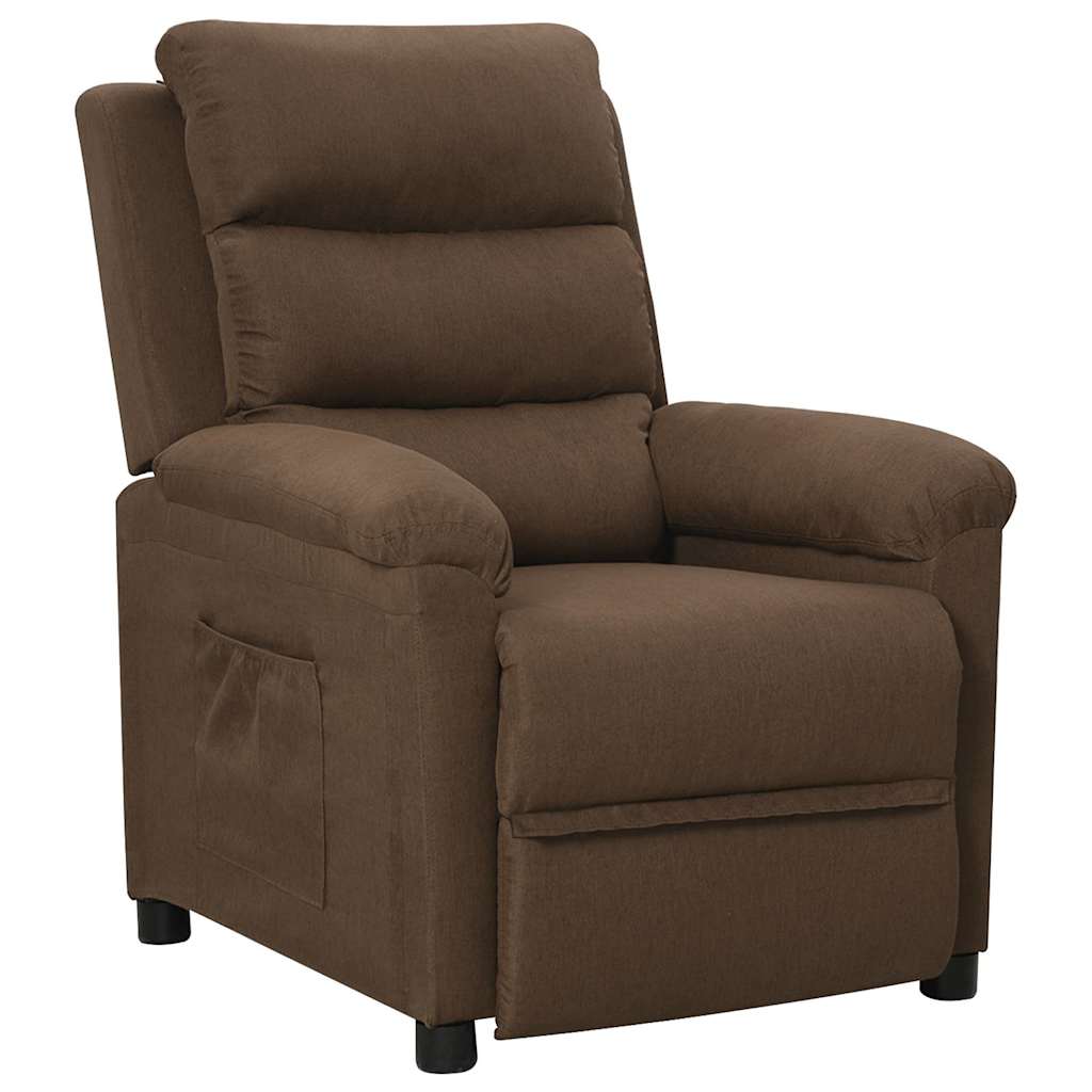 Vidaxl fauteuil verstelbaar stof bruin
