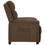 Vidaxl fauteuil verstelbaar stof bruin