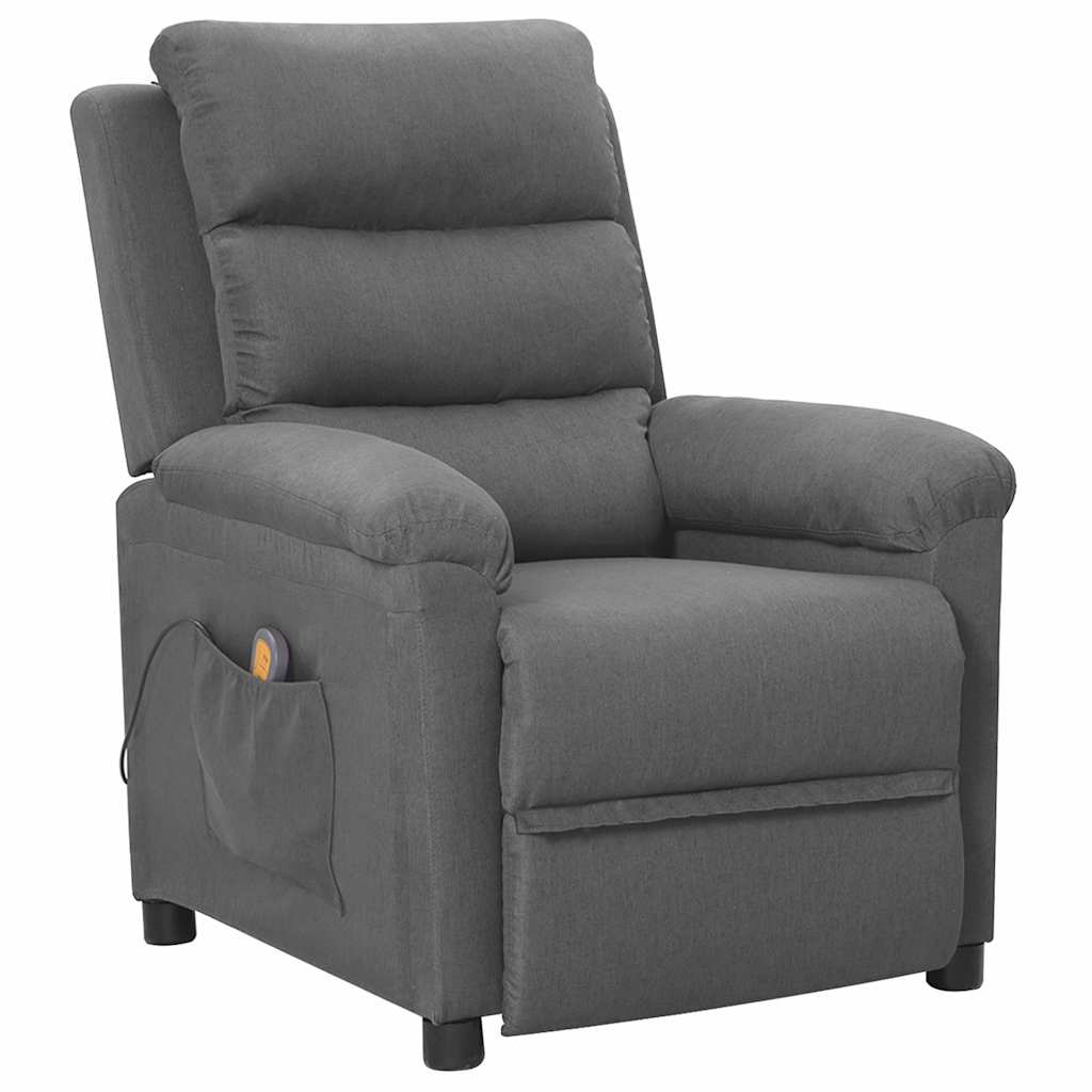 Vidaxl massagestoel stof lichtgrijs