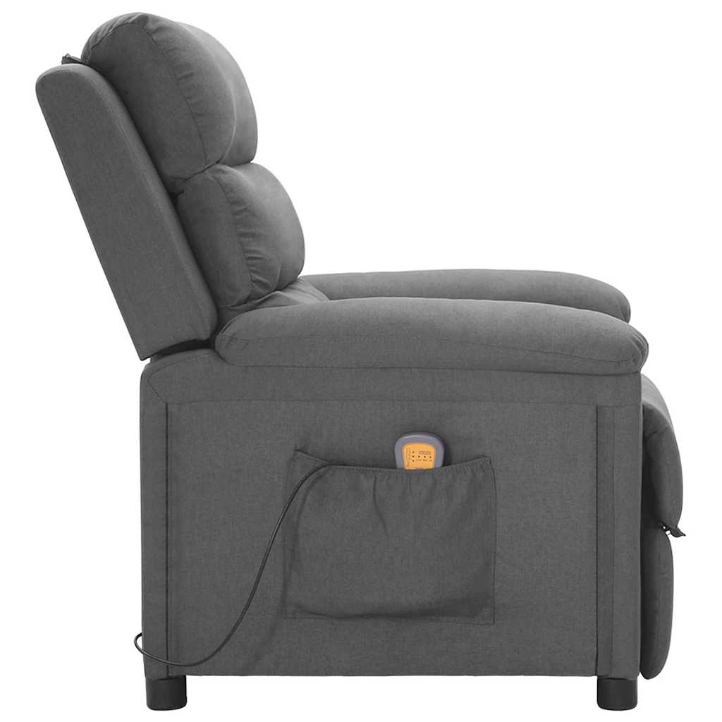Vidaxl massagestoel stof lichtgrijs