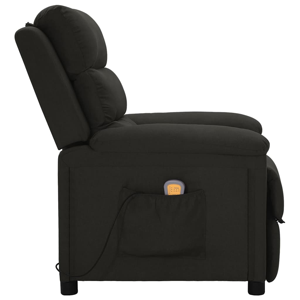 Vidaxl massagestoel stof zwart