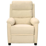 Vidaxl massagestoel stof crèmekleurig