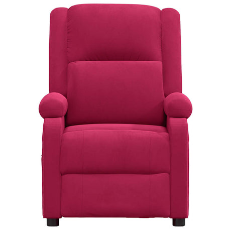 Vidaxl fauteuil verstelbaar fluweel wijnrood