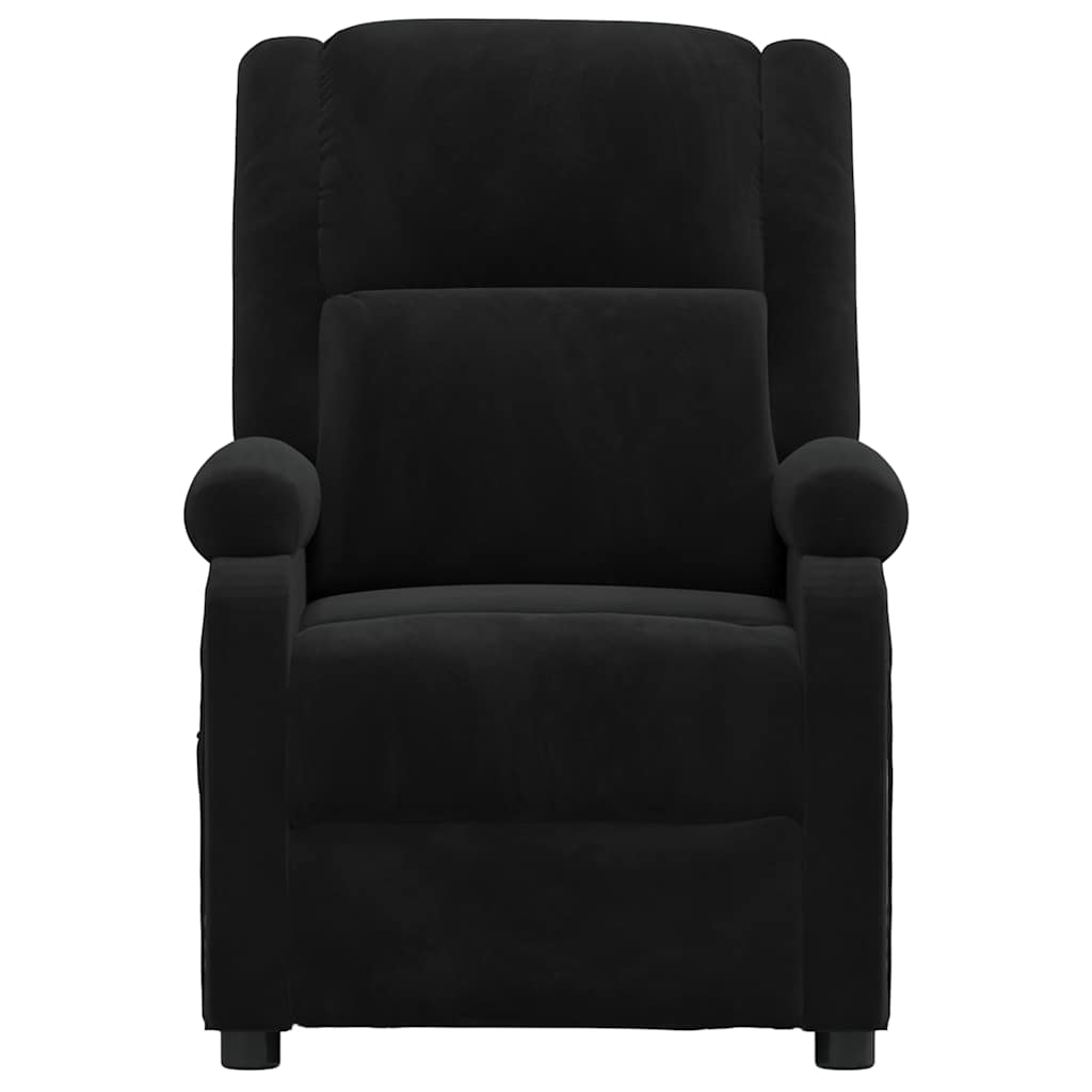 Vidaxl fauteuil verstelbaar fluweel zwart