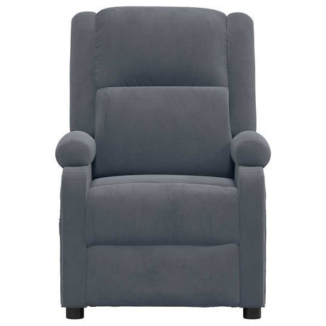 Vidaxl massagestoel fluweel donkergrijs