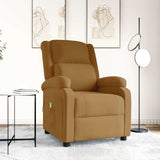 Vidaxl massagestoel fluweel bruin