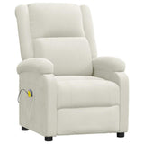 Vidaxl massagestoel fluweel crèmekleurig