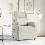 Vidaxl massagestoel fluweel crèmekleurig