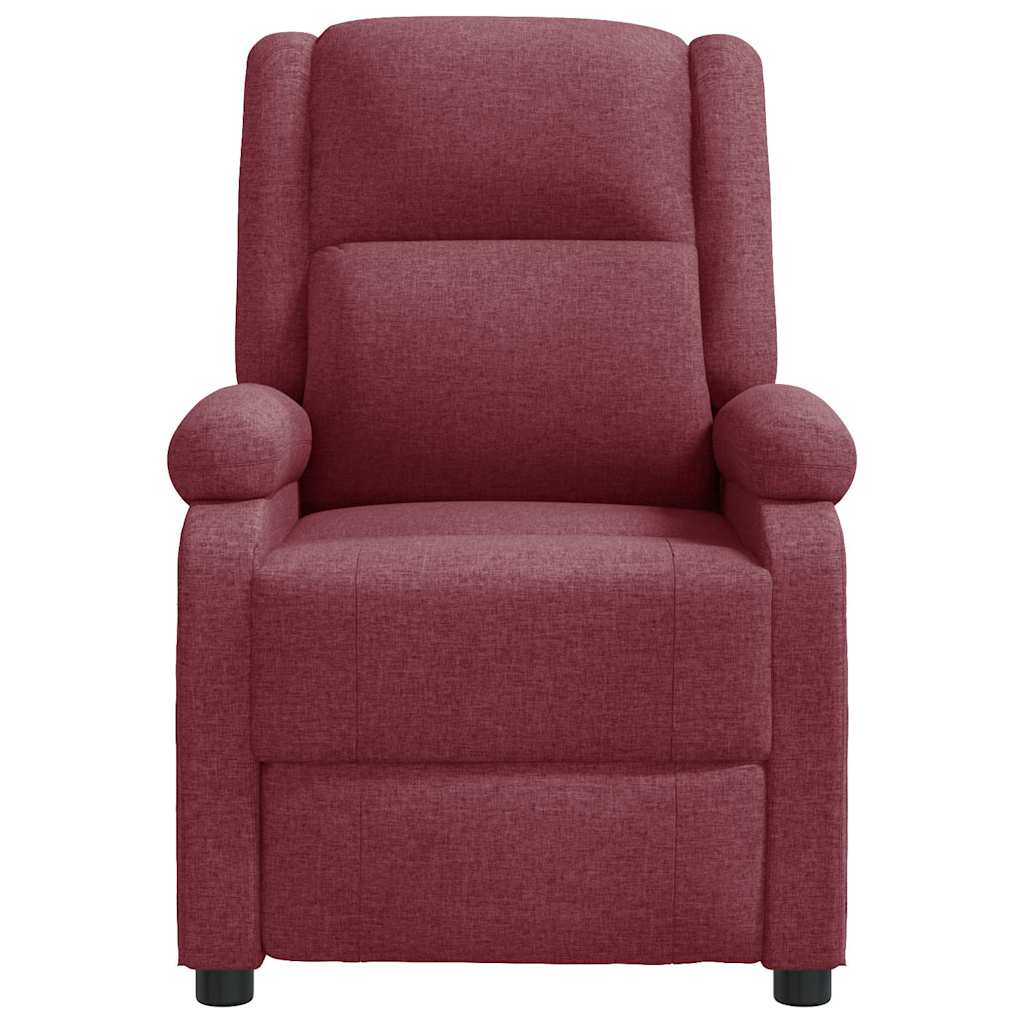 Vidaxl fauteuil verstelbaar stof wijnrood