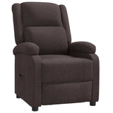 Vidaxl fauteuil verstelbaar stof donkerbruin