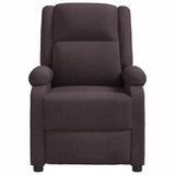 Vidaxl fauteuil verstelbaar stof donkerbruin