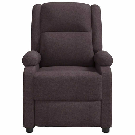Vidaxl fauteuil verstelbaar stof donkerbruin