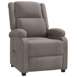 Vidaxl fauteuil verstelbaar stof taupe