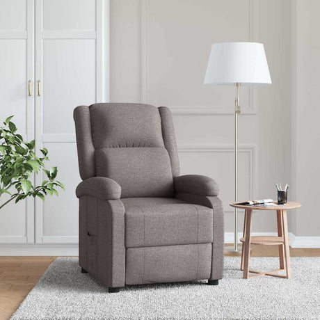 Vidaxl fauteuil verstelbaar stof taupe