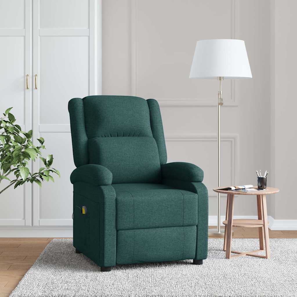Vidaxl massagestoel stof donkergroen
