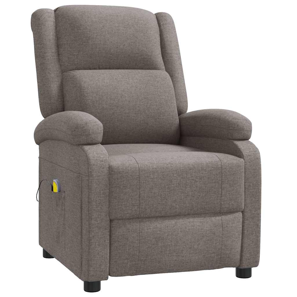 Vidaxl massagestoel stof taupe