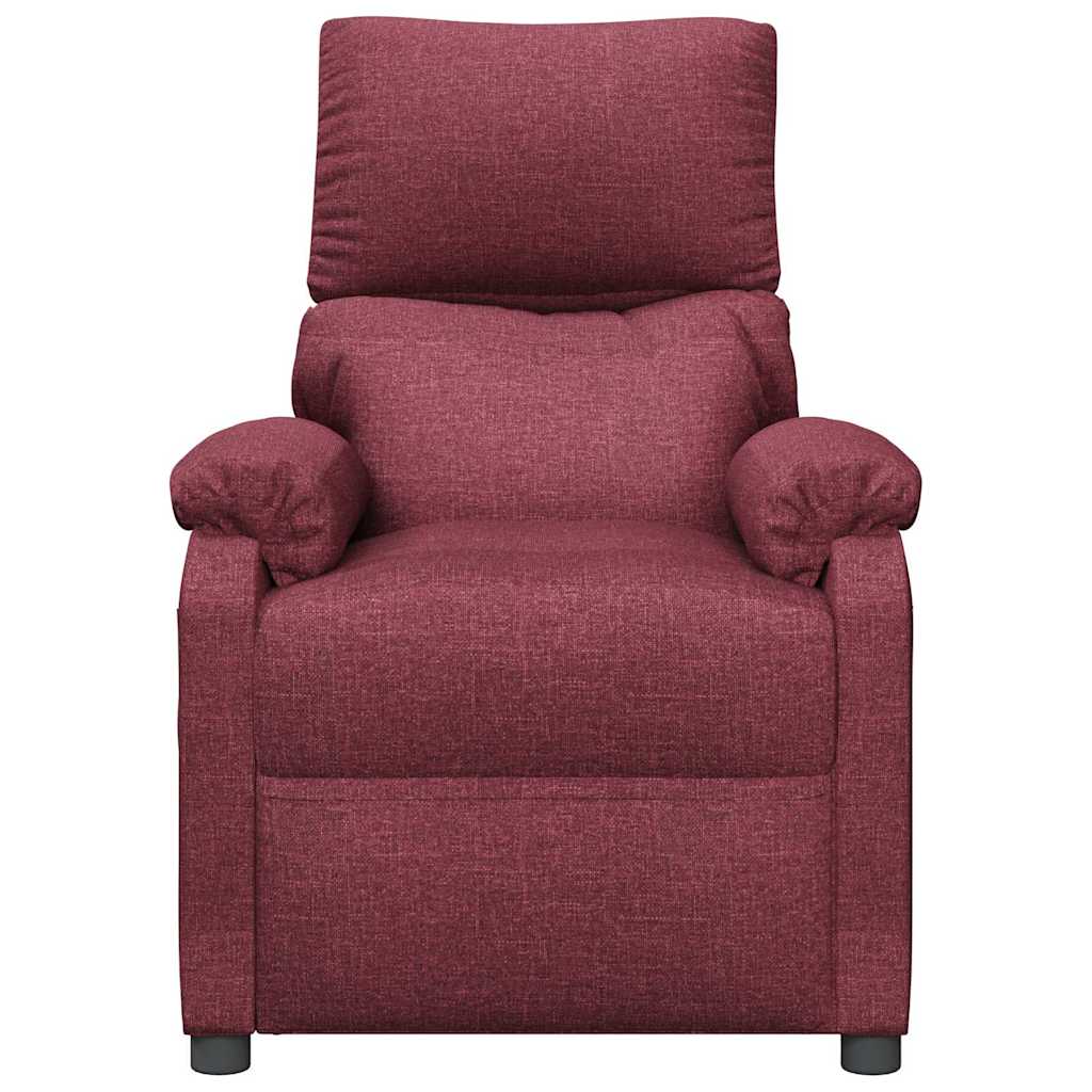 Vidaxl fauteuil verstelbaar stof wijnrood