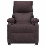Vidaxl fauteuil verstelbaar stof donkerbruin
