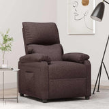 Vidaxl fauteuil verstelbaar stof donkerbruin