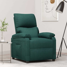 Vidaxl fauteuil verstelbaar stof donkergroen
