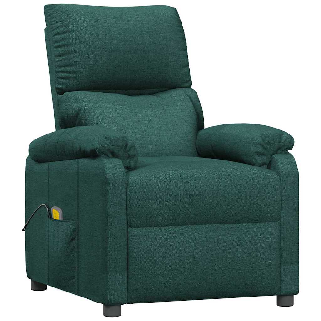 Vidaxl massagestoel stof donkergroen
