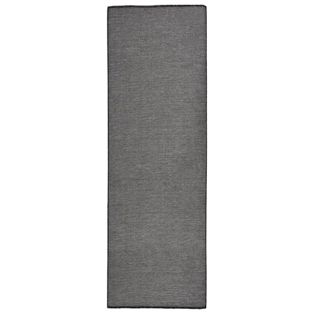 Vidaxl buitenkleed platgeweven 80x250 cm grijs