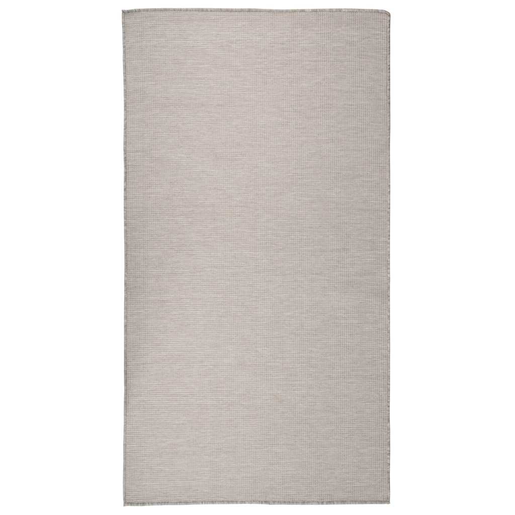 Vidaxl buitenkleed platgeweven 80x150 cm lichtgrijs