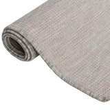 Vidaxl buitenkleed platgeweven 80x150 cm lichtgrijs
