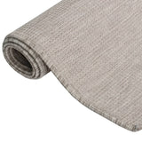 Vidaxl zunanja preproga ploščata tkana 80x150 cm taupe