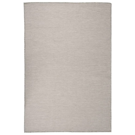 Vidaxl buitenkleed platgeweven 120x170 cm lichtgrijs