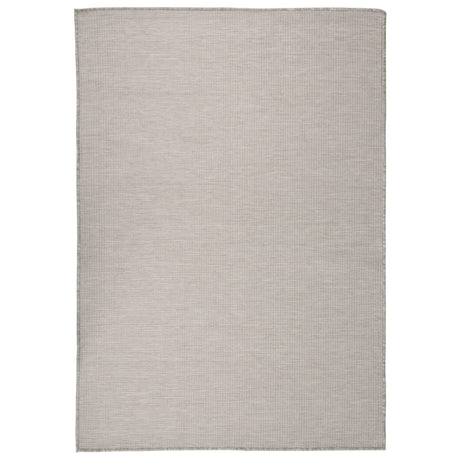 Vidaxl buitenkleed platgeweven 140x200 cm lichtgrijs