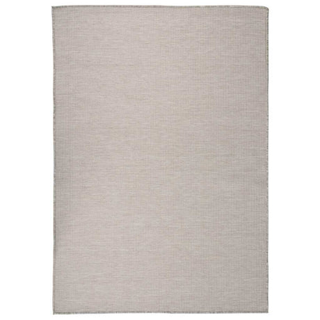 Vidaxl buitenkleed platgeweven 140x200 cm lichtgrijs