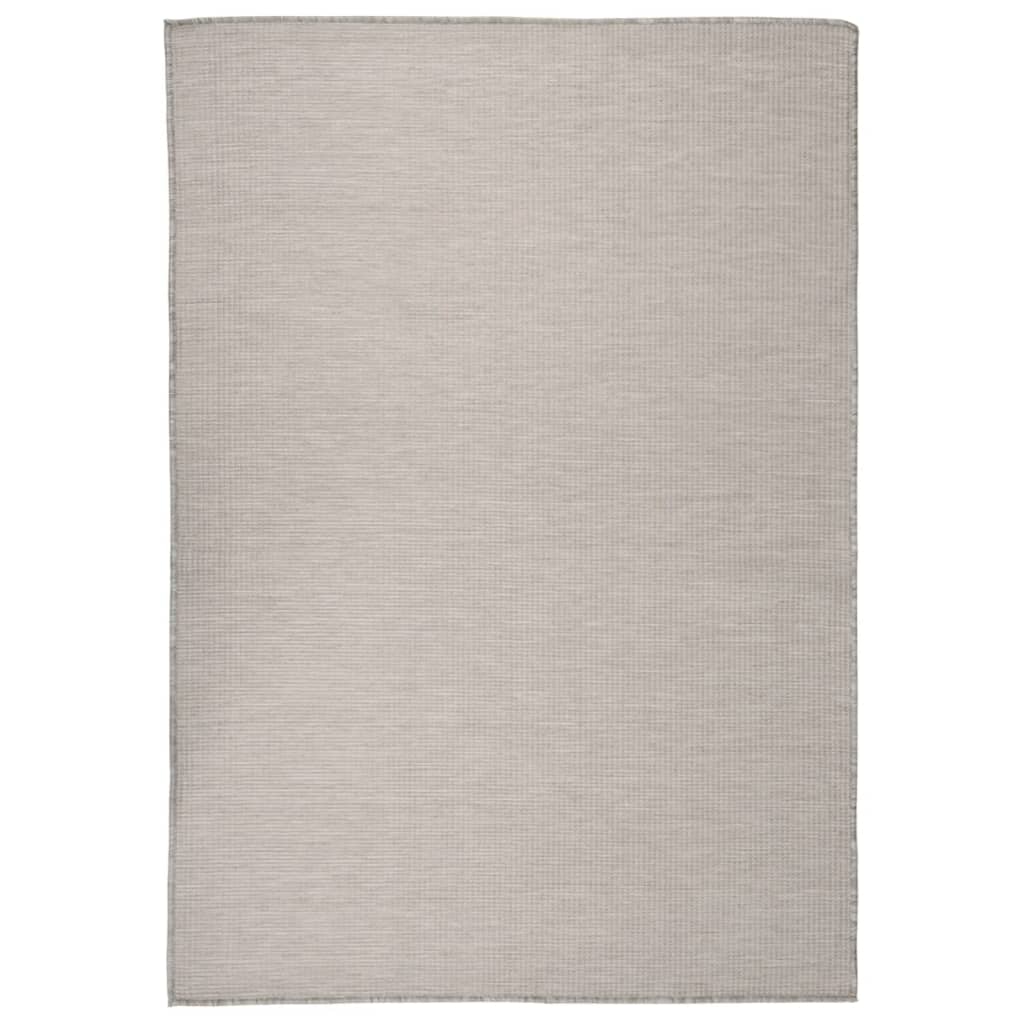 Vidaxl Extérieur tapis plat tissé 160x230 cm taupe