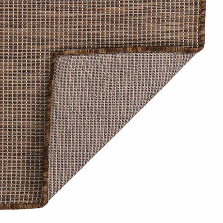 Vidaxl buitenkleed platgeweven 80x150 cm bruin
