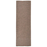 Vidaxl ausserhalb rug flaach gewéckt 80x250 cm Brown