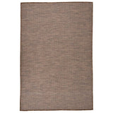 Vidaxl extérieur tapis plat tissé 120x170 cm brun