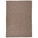 Vidaxl ausserhalb rug flaach gewéckelt 160x230 cm Brown