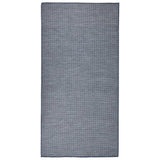 Vidaxl extérieur tapis plat tissé 100x200 cm bleu