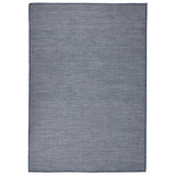 Vidaxl extérieur tapis plat tissé 140x200 cm bleu