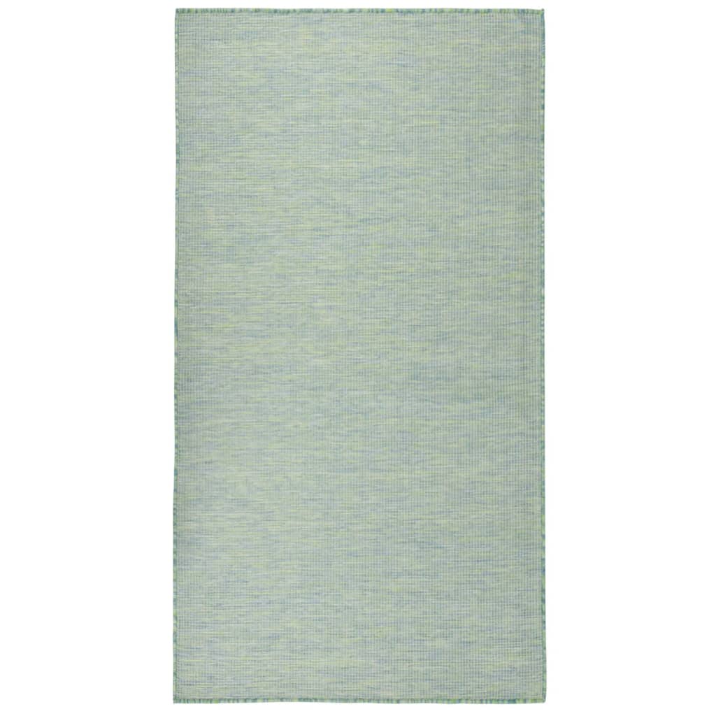 Vidaxl ausserhalb rug flaach gewéckt 140x200 cm türkis