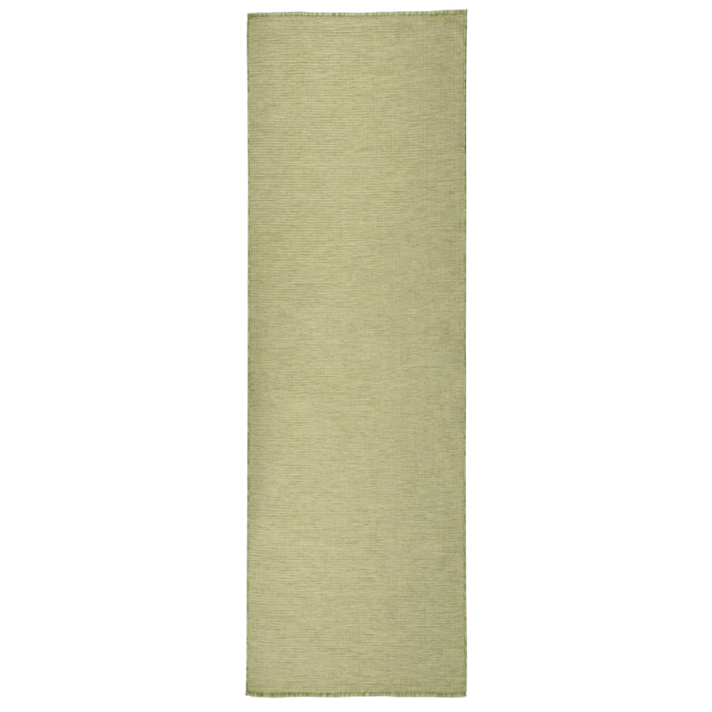 Vidaxl ausserhalb rug flaach gewéckt 80x250 cm gréng