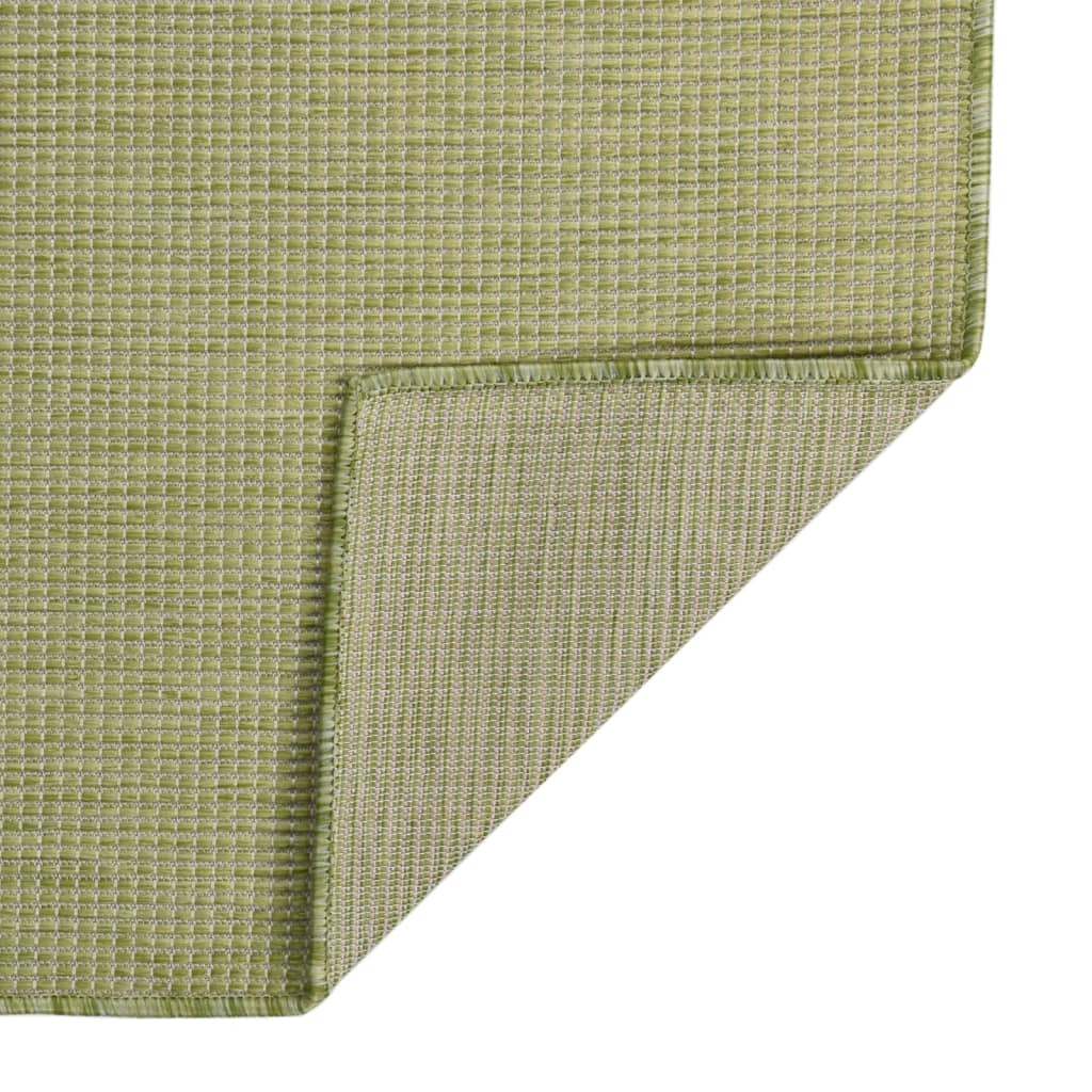 Vidaxl extérieur tapis plat tissé 100x200 cm vert