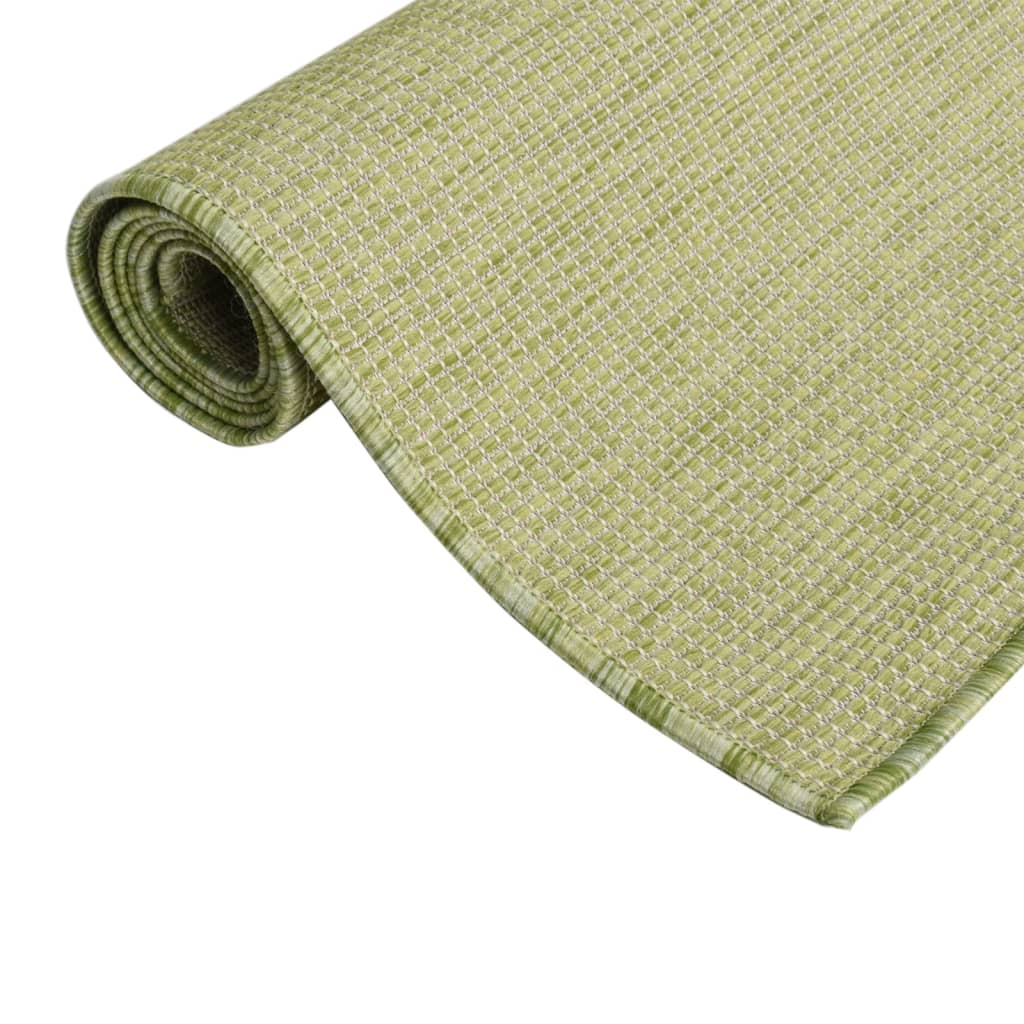 Vidaxl Extérieur tapis plat - tissé 120x170 cm vert