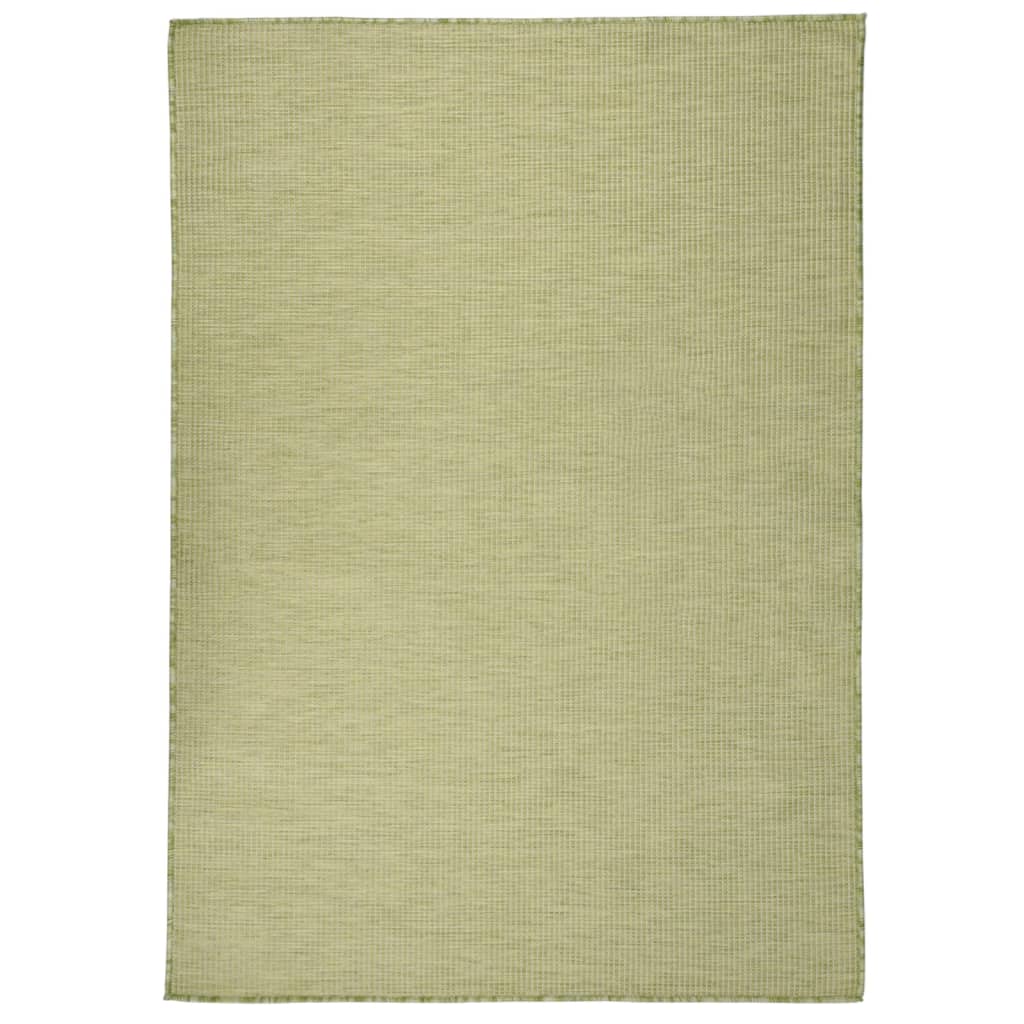 Vidaxl ausserhalb rug flaach -woven 200x280 cm gréng