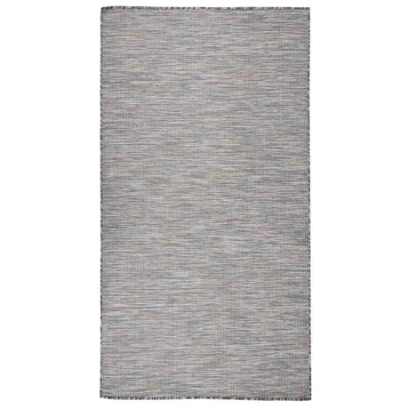 Vidaxl buitenkleed platgeweven 80x150 cm bruin en blauw