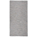 Vidaxl buitenkleed platgeweven 100x200 cm bruin en blauw