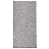 Vidaxl ausserhalb rug flaach gewéckelt 100x200 cm brong a blo